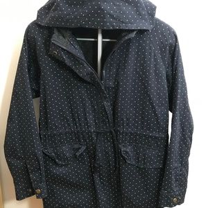 SHEIN Navy Polka Dot Raincoat